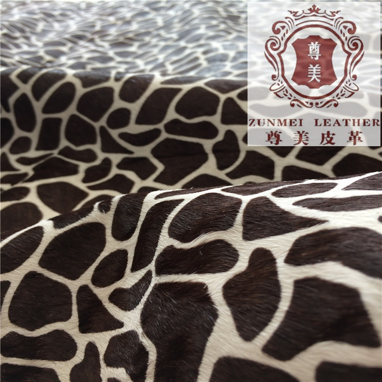 工程定制鹿纹毛皮-特殊纹马毛皮，厚街尊美皮革专业订制